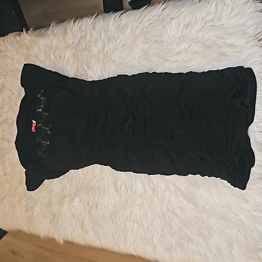 Ruby Rox Black Ruched Bodycon Dress – Size Small (Juniors)